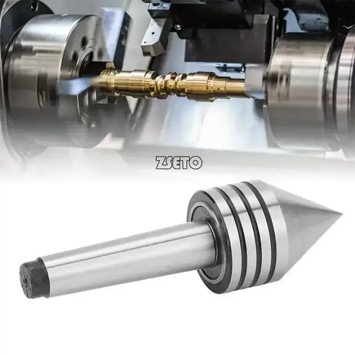 Centro giratorio en vivo de precisión MT2, accesorio de máquina herramienta de torno medio, rodamiento cónico para herramienta de torneado de torno - 1