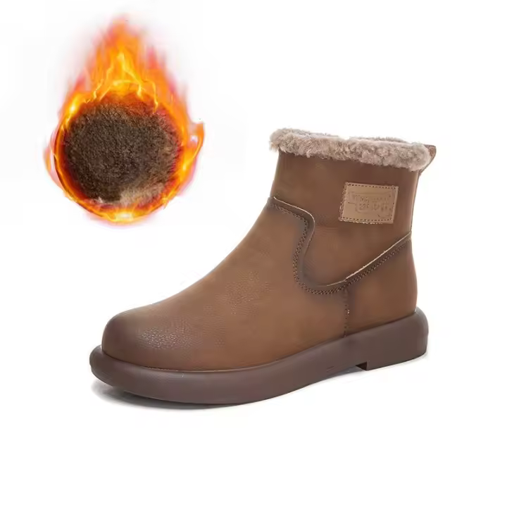 Nuevas botas de nieve de terciopelo cálidas botas de mujer botas cortas casuales versátiles - 1