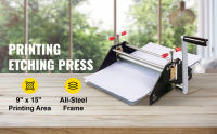 SucceBuy Prensa de grabado básica, tamaño de impresión de 11 pulgadas de largo x 10 pulgadas de ancho x 6,8 pulgadas de alto, construcción totalmente metálica, profesional para grabado y grabado monotipo - Título de Amazon - details 0