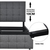 Cama doble con almacenamiento Diseño de costura cuadrado Soporte de láminas de metal - details 2