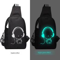Bolso de pecho Simple Glow para hombre, bolso cruzado de nailon multifuncional de gran capacidad, bolso de hombro impermeable para viaje y ciclismo - details 8