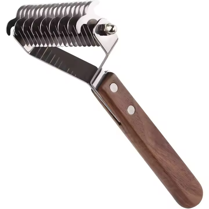 Peine para el cuidado de perros, cepillos para perros para eliminar el pelo suelto, cepillo para deslanar mascotas, peine para perros y gatos (9+17 cuchillas dobles) - 1