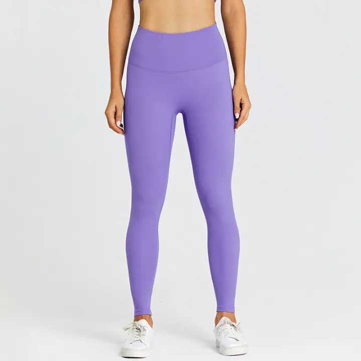 Pantalones de Yoga Deportivos para Mujer SHINBENE Altura Real (12.5cm) Sin Costura Delantera Longitud de 7/8 Para Gimnasio Fitness Sensación Desnuda - 1