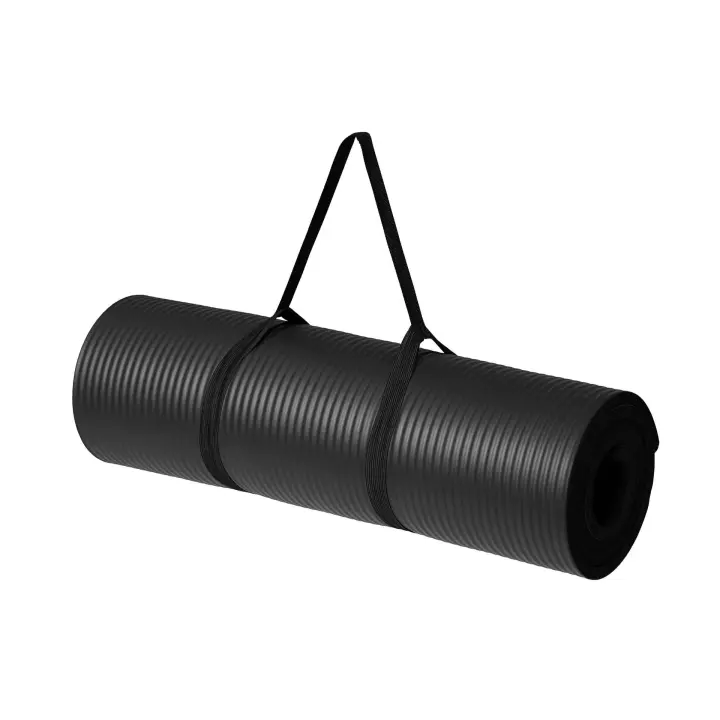 Alfombra de yoga de alta densidad con correa de hombro, alfombra de fitness antideslizante para ejercicio en familia - 1