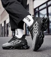 Zapatillas de ocio versátiles para hombre, zapatos deportivos ligeros y cómodos para caminar, zapatos para correr con hoja de grafiti a la moda, calzado masculino - details 23