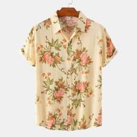 Camisa vaquera hawaiana para hombre, top de manga corta de secado rápido, ropa de vacaciones, entretenimiento en la playa, verano - details 10