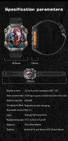 Reloj Inteligente Militar Resistente Duradero IP68 Impermeable 2,0' HD Pantalla Bluetooth para Android Ios Xiaomi - details 17