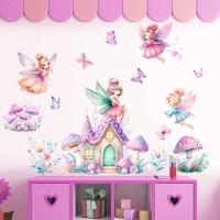Pegatinas de Hada para Habitación de Niña Decalche de Pared de Castillo de Hongos de Princesa - details 1