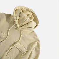 Decheng Sudadera con capucha para hombre, 100% algodón, única y pesada, 14 oz, con cuello de sombrero, invierno - details 6