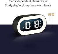 Reloj Despertador Digital LED con Control de Voz Luz Nocturna de Diseño - details 1