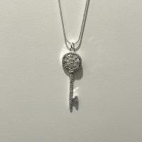 Collar Colgante de Llave de Cristal de Plata Esterlina 925 Regalo de Joyería de Moda para Mujeres - details 4