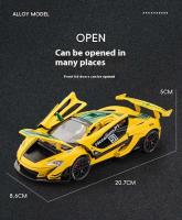 McLaren P1 GTR-superdeportivo de aleación de alta simulación, coche fundido a presión de Metal, modelo de luz y sonido, vehículo de juguete para niños, regalos, 1:22 - details 9