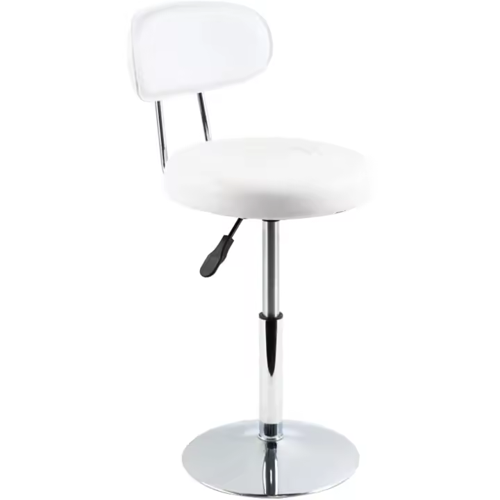 FURWOO Silla de café Silla de barbero Altura ajustable giratoria Respaldo pequeño Tareas Sala de estar Tienda Desayuno Hogar Cocina Silla de Bar Negro - 1