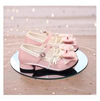 Zapatos de cuero de tacón alto para niñas, zapatos de vestir de moda con lazo doble, Boda de Princesa, fiesta, tacones altos - details 4