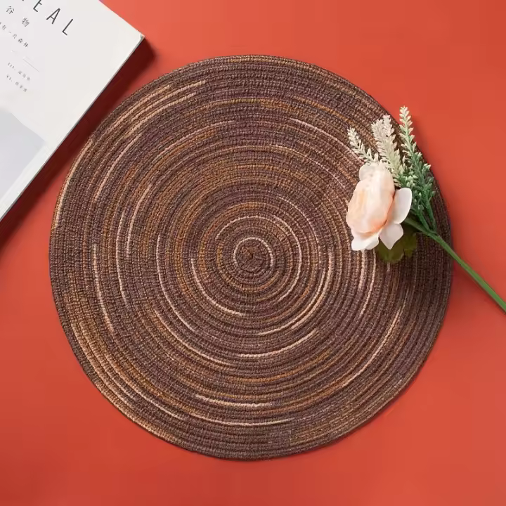Mantel de Comedor de Lino y Algodón Tejido Plancha de Comedor Antideslizante para Mesas de Comedor - 1