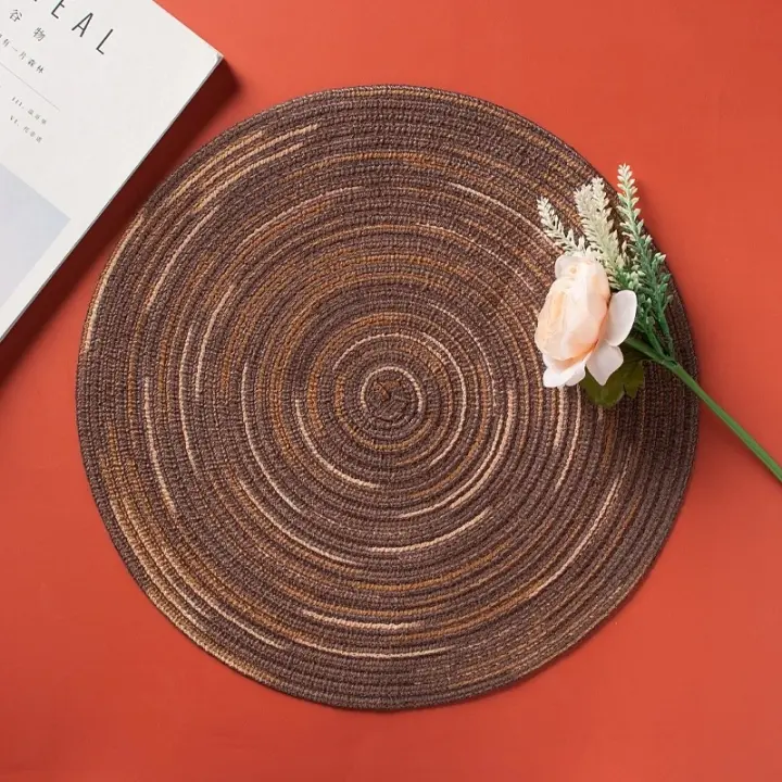 Mantel de Comedor de Lino y Algodón Tejido Plancha de Comedor Antideslizante para Mesas de Comedor - 1