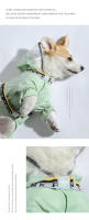 HOOPET-chubasquero para perro, abrigo impermeable de cuatro patas para las cuatro estaciones, Corgi, Teddy, perros pequeños y medianos, chubasquero para mascotas con almohadilla de remolque - details 7