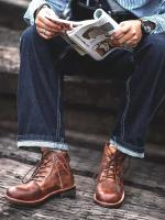 2024 Productos de diseño Street British Dress Zapatos de moda Botas de cuero PU para hombres - details 12
