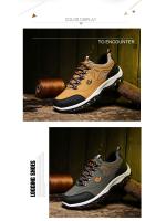 Zapatos de senderismo para hombre, zapatillas de deporte resistentes al deslizamiento, botas de montaña con cordones, talla grande 39-48 - details 3