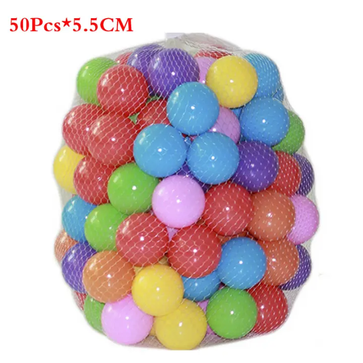 Pelotas de plástico ecológico para niños y bebés, pelotas coloridas de plástico suave para piscina de agua, juguetes al aire libre, 50 piezas - 1