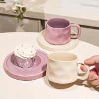 300ML Ceramic Coffee Mug with Saucer Breakfast Milk Mug Home Office Water Cup Latte Coffee Cup Afternoon teacup Birthday Gifts - details 3