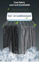Pantalones de Seda Helada de Verano para Hombre Ropa de Trabajo de Estilo Holgado - details 0