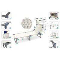 Juego de 2 Tumbonas Plegables Textileno con Parasol