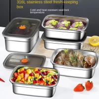Fiambrera de acero inoxidable para acampar, caja Bento adecuada para microondas a prueba de fugas, caja de almacenamiento para refrigerador y congelador sellada de gran capacidad - details 17