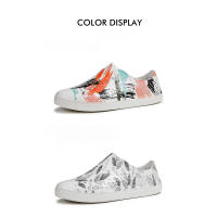 Agujero zapatos pareja verano nuevo graffiti transpirable impermeable hombres y mujeres ocio playa vadeando sandalias huecas - details 25