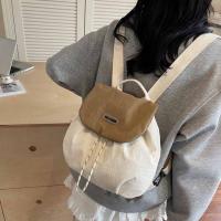 Mochila con cordón de Color sólido para regalo, bolso escolar de nailon de secado rápido para estudiantes, bolso de hombro de gran capacidad de estilo coreano para exteriores - details 14
