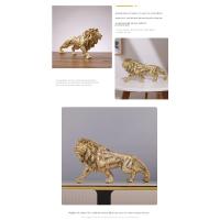 Adorno de resina del rey león dorado, estatua de Animal de escritorio para el hogar y la Oficina, accesorios de decoración para sala de estar - details 1
