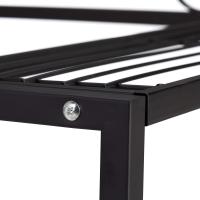 Metal, 3 Pisos, Exterior e Interior, Estante Flores con Adornos, 69 x 70 x 60 cm, Negro - details 5