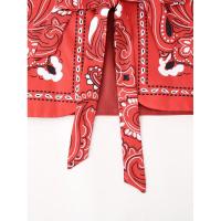 BUNO-2025 mujeres estilo nacional anacardos estampado arco atado chaleco corto chaqueta señoras Retro Casual Cardigan chaleco Top - details 9