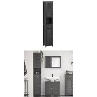 BZR17-W Mueble Columna de baño, Armario Alto baño,161 x 40 x 35 cm,ES (Blanco) - details 19