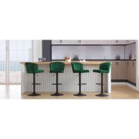 Juego de 2 taburetes de bar giratorios, taburetes altos con altura ajustable entre 60,5 y 82 cm, taburetes de cocina, estructura de metal, con respaldo y reposapiés, 0651BY-2 - details 10