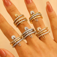 Anillo tricolor desmontable de moda para dama, regalo para dama, regalo de cumpleaños, regalo de Navidad - details 0