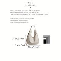 Bolso vintage para mujer, correa ajustable para el hombro, bolso blanco minimalista de gran capacidad para el trabajo, salidas informales - details 1