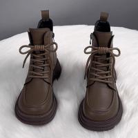 Botas de terciopelo de cuero suave Botas de algodón para mujer en otoño e invierno - details 8