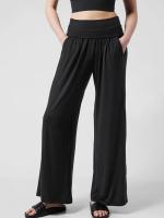 Pantalones de pierna ancha para mujer con cintura elástica, cómodos pantalones de primavera y otoño - details 4