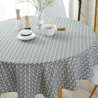 Manteles redondos nórdicos lavables, almohadilla de algodón y lino para mesa de comedor, 100/120/150CM, adecuado para banquete, boda, navidad - details 7