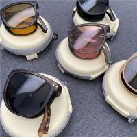Gafas de sol plegables para mujer, lentes de diseñador de marca, UV400, Retro, a la moda, nuevas - details 6