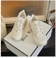 Suela de espuma pequeños zapatos blancos nueva suela gruesa que aumenta feos zapatos deportivos lindos casual versátil transpirable zapatos de mujer - details 22