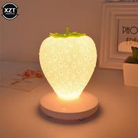 Lámpara LED de fresa para dormitorio, luz nocturna de silicona con Sensor táctil, recargable por USB, regulable, idílica, para decoración de casa - details 2