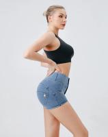 Nuevo 2025 pantalones cortos de mezclilla de cintura ultra alta para mujer, pantalones cortos sexys de verano para levantamiento de glúteos, pantalones cortos de Yoga finos e informales elásticos picantes para chica - details 5
