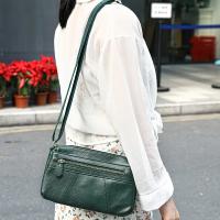Bolso cruzado para mujeres Correa ajustable, cierre de cremallera, múltiples compartimentos, bolso casual suave Ideal para trabajo, viajes, uso diario En khaki, rojo profundo, blanco, rojo, vino, negro Bolso de mano elegante de poliéster - details 3