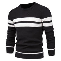 Nueva Suéter De Otoño Para Hombre Con Cuello Redondo Y Mangas Largas Patchwork Caliente Y Delgado Moda Casual Ropa De Hombre - details 5