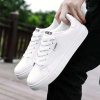 Nuevos zapatos deportivos informales de suela gruesa blanca de moda transpirable, zapatos de tabla para hombre - details 4
