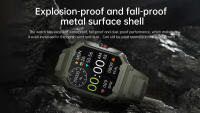 El reloj inteligente AK47 se puede conectar a través de Bluetooth para llamadas y medición del ritmo cardíaco, Material impermeable IP68 - details 4