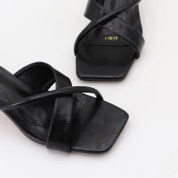 Sandalias sexys con punta cuadrada y tacones bajos. - details 5