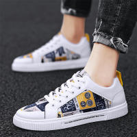 Versión coreana de lona graffiti board zapatos personalizados pequeño blanco casual marea zapatos de los hombres adolescentes marea - details 1